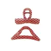 Presilha de Cabelo Rosa com Bolinhas Estilo Coreano e Japonês com Toque de Luxo, Presilha de Cabelo Laço Delicada para Penteado de Coque na Parte de Trás da Cabeça, Acessório de Cabelo Presilha Tubarão