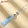 Nó Requintado Franja Vintage Nó Chinês Pequeno Pingente Marcador de Página Saquinho de Fragrância Pingente de Leque com Franja Caixa de Presente Pingente de Celular