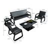 Sofá para Oficina de Negocios, Sofá Moderno Simple de Hierro Forjado de Tres Plazas, Sofá para Sala de Espera de Oficina, Juego de Mesa de Centro