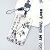 Set de tarjetas de caligrafía de bambú con tinta estilo chino tarjeta de comida inspiradora para estudiantes set protector etiqueta para colgar en el cuello de certificado de trabajo exposición