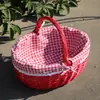 Cesto de Ovos cesto de mão de vime cesto de presente de confinamento cesto de flores de lua cheia cesto de flores cesto de frutas cesto de presente cesto de bem-estar