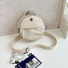 2024 Outono e Inverno Nova Pequena Bolsa Redonda Bolsa para Celular Bolsa de Ombro Bolsa Crossbody Feminina Tecido de Nylon Moda Simples Bolsa Crossbody