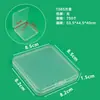 Caixa Plástica Quadrada de PP Transparente Pequena Caixa Quadrada Pequenos Itens Caixa para Exposição de Materiais Peças Joias Caixa de Armazenamento Transparente com Tampa