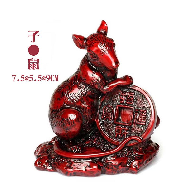 3寸仿红木十二生肖