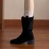 Sapatos Femininos para Mulheres Baixas que São Confortáveis e Versáteis, Botas Curtas de Salto Alto, Novo Modelo Outono 2026, Botas Chelsea, Botas Marrons com Design em Camadas