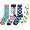 Fabricantes de algodón papas fritas comida fruta kiwi calcetines de moda para las cuatro estaciones cerveza calcetines para mujer sushi sandía calcetines para hombre europeos y americanos calcetines