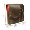 Padrão Personalizado Couro Genuíno Bolsa Masculina para Isqueiro de Cigarro e Cosméticos para Trabalho em Canteiro de Obras, Portátil, Retrô, Multifuncional, Bolsa de Cintura
