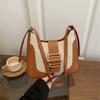 2026 Nova Moda Tendência Cor Blocos Estilo Coreano Bolsa de Axila para Mulheres, Bolsa de Mão Bolsa Sela, Bolsa de Ombro Transversal