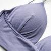 0053 ropa interior de algodón grande sin espalda tirantes finos sexy europeos y americanos sujetador de algodón acanalado fino cómodo para mujer