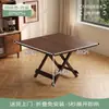 Mesa dobrável de madeira maciça, mesa de jantar quadrada pequena portátil, mesa de jantar para casa, novo modelo 2026, mesa redonda dobrável para apartamento pequeno