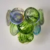 Lustre vintage de sala de estar em Murano estilo francês, luz principal de luxo leve, luminária criativa colorida de vidro de designer para sala de jantar e quarto