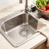 Colador de Fregadero de Acero Inoxidable con Asa para Fregadero de Cocina, Previene Obstrucciones, Filtro de Desagüe