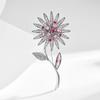 Nuevo ramillete de mujer de alta gama diseño nicho broche de girasol de cristal moda ramillete de flores Accesorios Venta al por mayor