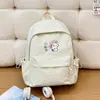 Mochila feminina novo estilo, estilo ins, mochila fofa de desenho animado japonês estilo soft girl college, bolsa de ombro dupla cor doce versão coreana