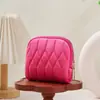 Bolsa de Armazenamento de Joias com Padrão de Diamante em Veludo Caixa de Joias Portátil para Viagem Bolsa de Armazenamento de Grande Capacidade para Colares, Brincos, Cosméticos