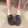 Zapatos de Nieve de Algodón Grueso Antideslizantes de Terciopelo Retro Plus para Mujer 2026 Nuevos de Invierno Cómodos Suela Suave Aumentan la Altura Calidez Zapatos Birkenstock