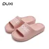 Chinelos Femininos Puxi Estampa de Banana Silenciosos para Interior Verão Casal EVA Banheiro Chuveiro Casa Chinelos Frescos