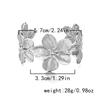 Pulsera de flores de metal estilo europeo y americano diseño nicho pulsera para mujer nueva pulsera de flores de metal exagerada de mariposa