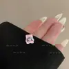 Moda Rosa Dulce Amor Lazo Hueso de Oreja Uña Nicho Simple Tornillo Oso Lindo Donut Pendientes