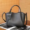 Bolso Nuevo Retro de Cuero Genuino para Mujer Versátil Portátil Transfronterizo Bolso Tipo Cesta de Verduras Bolso Cruzado al Hombro de Piel de Vaca con Patrón de Ciervo para Viajes Diarios
