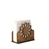 Caja de Almacenamiento Creativa de Pañuelos de Girasol Portapañuelos de Madera Dispensador de Pañuelos para Mesa de Restaurante Caja de Almacenamiento de Tarjetas de Visita