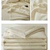 Juego de Edredón de Verano de Cuatro Piezas, Algodón Puro, Ropa de Cama de Gasa de Tres Capas, Sábana Plana, Sábana Ajustable, Edredón de Gasa de Algodón para Aire Acondicionado, Textiles para el Hogar de Nantong