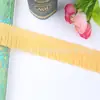 Venta al por mayor del fabricante Yiwu Trading presenta nuevos accesorios de encaje con flecos, accesorios para la ropa y encaje de borlas coloridas para cortinas