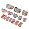 Mini Bloque de Terminal Rápido 2 Entradas 2 Salidas Conector de Cable para Lámpara Cable Suave y Duro Universal Spl-1-2-3