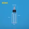 Frasco Esguichável Transparente com Bico Fino Gel Cap 50 100 200ml Loção Tinta Pigmento Pet Reembalado Frasco Vazio Frasco com Conta-gotas