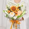 Flores de Tricô de Fio Acabado Transfronteiriças, Buquês Artesanais, Presentes de Feriado, Decorações de Flores Eternas, Flores Artificiais, Atacado de Fabricantes