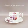 Caneca Floral Hui Meng, Tigela de Arroz, Prato Raso, Presente de Inauguração de Casa, Conjunto de Louças de Porcelana Óssea, Tigela de Porcelana Óssea de Tangshan
