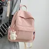 Mochila Simples Estilo Japonês para Mulheres 2026 Nova Bolsa Casual Estilo Ins de Duas Alças para Alunos do Ensino Fundamental II e Médio