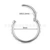 Anel de Nariz de Diamante de Aço Inoxidável Europeu e Americano Anel Fechado Sem Costura Brincos de Zircônia Joias para Piercing Anel Multifuncional Ornamentos de Nariz Brincos