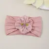 Accesorios Europeos y Americanos Transfronterizos Nuevos para el Cabello Infantil Cubierta de Frente de Flor de Rosa Diadema Ancha Jacquard Diadema de Protección de la Fontanela para Bebé