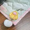 Corrente para Celular Coelho com Lenço Colorido, Pingente de Bolsa Animal Fofo com Contas Coloridas 3D, Acessório de Desenho Animado Doce