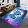 Alfombra de Sala de Estar con Estampado de Stitch de Dibujos Animados Felpudo de Entrada Manta de Terciopelo de Cristal para Dormitorio Felpudo Absorbente de Agua y Resistente a Manchas