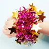Flor de mano de plástico preescolar porristas actuación infantil flor de muñeca para danza pulsera deportiva para animar flor de muñeca para fiesta