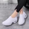 Zapatos mecedores casuales personalizados, Zapatos casuales nuevos para mujer, ligeros, de suela gruesa, transpirables, de punto fly, talla grande