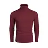 Suéter de cuello alto a rayas para hombre de otoño e invierno transfronterizo de Amazon, suéter de punto cálido ajustado estilo europeo y americano