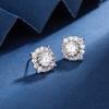 Aretes Copo de Nieve Brillante Ding Ruiyin Nuevos Aretes para Mujer Diamante Simulado Aretes de 1 quilate Aretes En Vivo con Mercancía