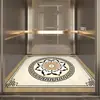 Tapetes Específicos de PVC para Pisos de Elevadores, para Cabines de Elevador, com Logotipo Personalizável, Imitação de Mármore, Resistentes ao Desgaste, Impermeáveis e Antiderrapantes