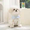Roupas Finas e Respiráveis para Cachorros para Primavera e Verão, Roupa de Quatro Patas que Cobre a Barriga, Roupa para Ar Condicionado, Roupa de Casa, Roupa para Pets de Porte Pequeno e Médio