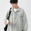 Nueva camisa de mezclilla retro americana de alta gama para hombre, de manga larga, chaqueta casual holgada para otoño 2026, moderna
