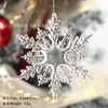 Decoraciones Navideñas Colgantes de Cristal de Hielo Transparentes para Árbol de Navidad Copo de Nieve Ángel Adornos de Hielo Decoraciones Colgantes DIY Transfronterizo