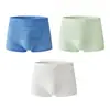Venta al por mayor de Ropa Interior para Hombre Huajielong de Seda Helada Texturizada de Color Sólido, Calzoncillos tipo Bóxer para Hombre Transpirables de Talle Medio y Tallas Grandes, Disponibles para Dropshipping