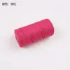 Direto da fábrica cor sólida 2mm algodão corda de algodão DIY artesanal corda decorativa amarração embalagem de presente corda tapeçaria tecelagem