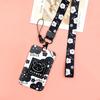 Estuche para tarjetas con diseño de conejo y flores para estudiantes, para control de acceso de autobús y metro, funda protectora duradera para tarjetas IC, venta al por mayor, comercio exterior transfronterizo.