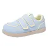 Tênis de Treino Alemão com Fita Mágica Pull-Back para Mulheres, Sapatos Casuais Planos Macios e Fofos, Tênis Slip-On Estilo College com Color-Blocking Feminino