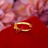 Anillo corona de celebridad de Internet japonesa y coreana de oro arena de Vietnam, cobre chapado en oro, microincrustado, anillo de diamantes para mujer