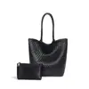 Bolsa de Ombro Axilar de Grande Capacidade Estilo Coreano Trendy Bolsa Feminina Tecida à Mão Grande Capacidade Casual Sogra Bolsa Tote Portátil